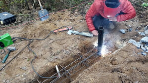 Сварка арматурного каркаса фундамента